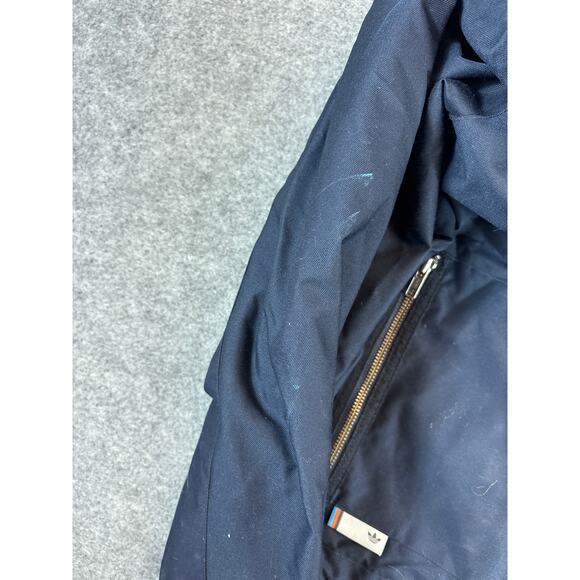 VINTAGE Adidas Trefoil Jacket Mens Large Blue Full Zip Lined Hooded Outdoor - Picture 5 of 8